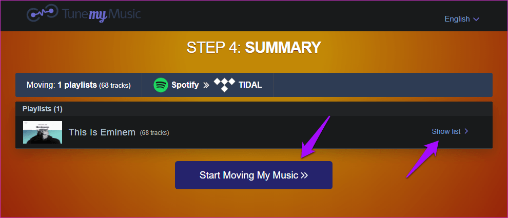 Transfer Playlists From Spotify To Tidal 11