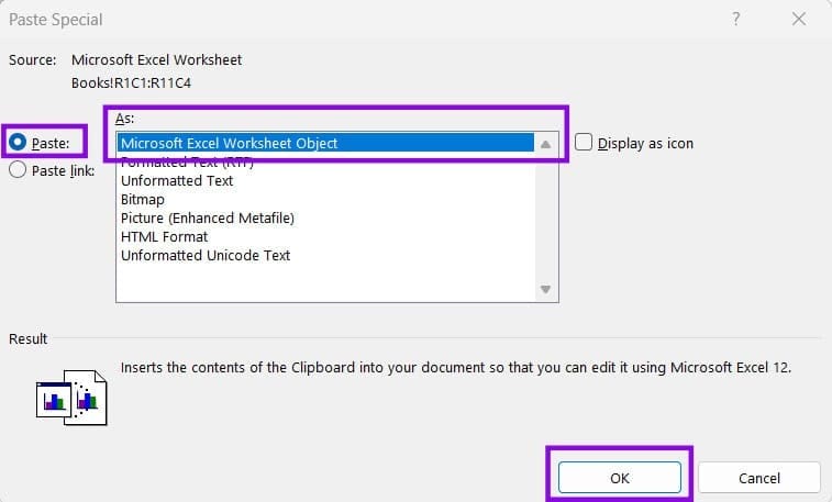 Transferring an Excel Table to Word – What You Need to Know 6