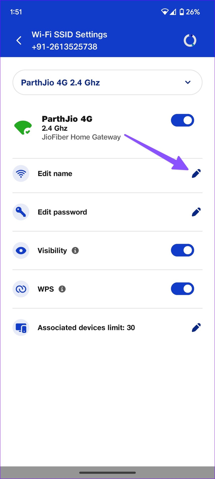 edit wi-fi name on Android