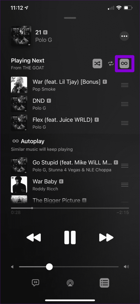 Turn Off AutoPlay in Apple Music on iPhone