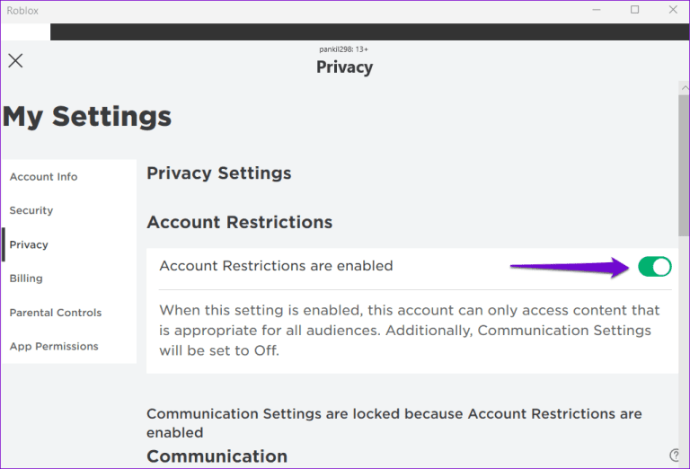 4 Fixes For Can T Join Roblox Games Guiding Tech Turn Off On Roblox 1 768x522 