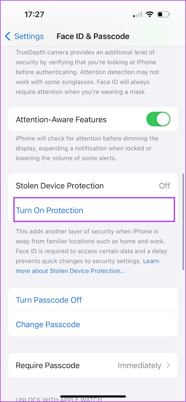 Turn On Protection