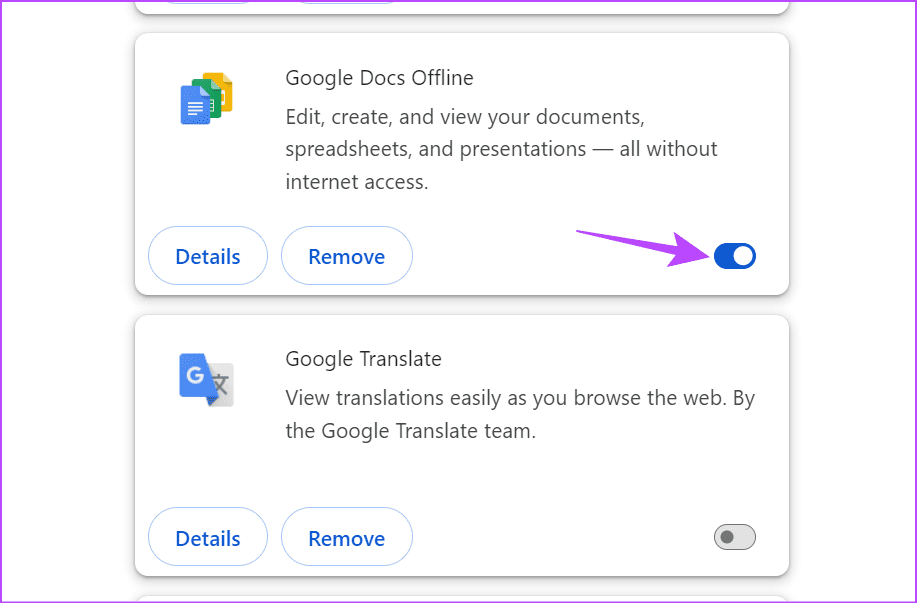 Turn off Chrome Extension 6