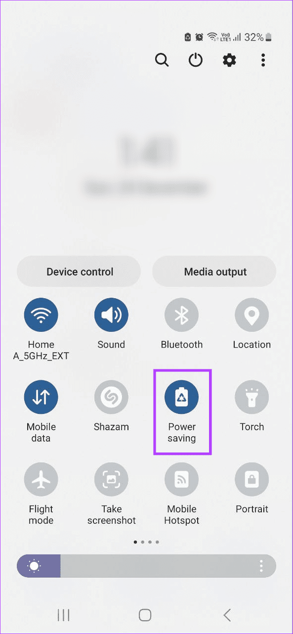 Turn off Power Saving Android
