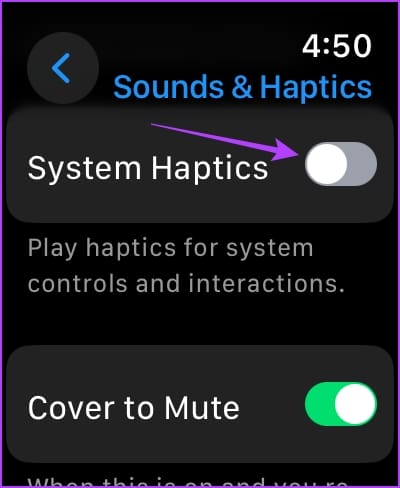 Turn off System Haptics