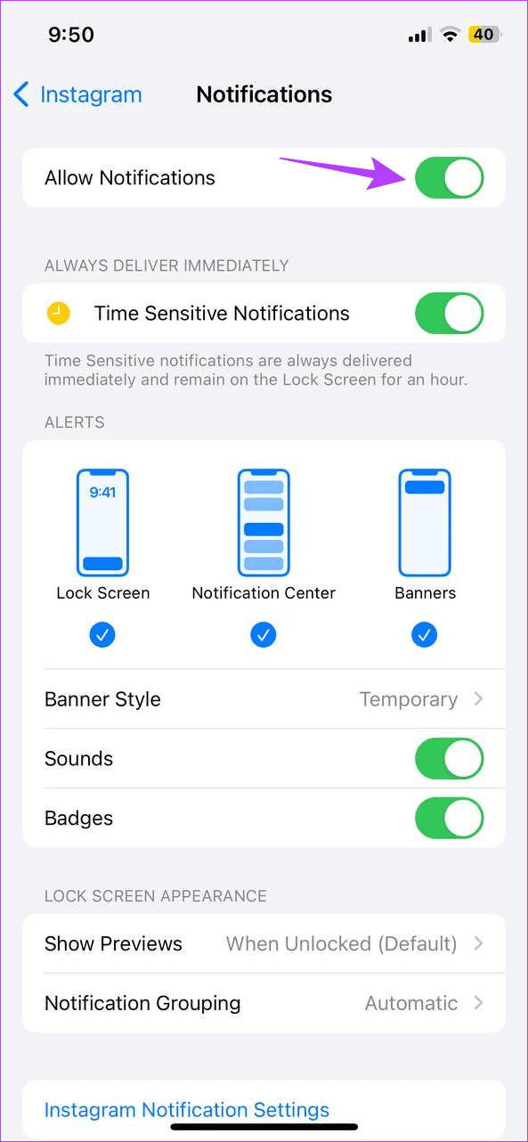 Turn toggle off - 14