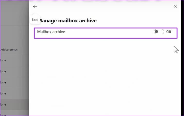 Turning on Mailbox Archive Exhange Emails - 6