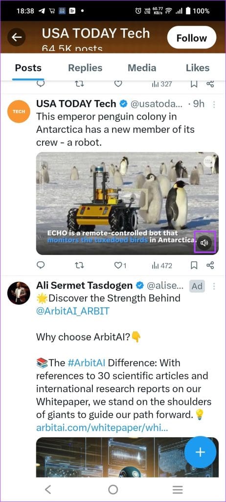 Twitter Video Unmute
