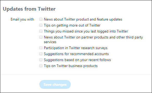 Twitter Updates From Site Settings