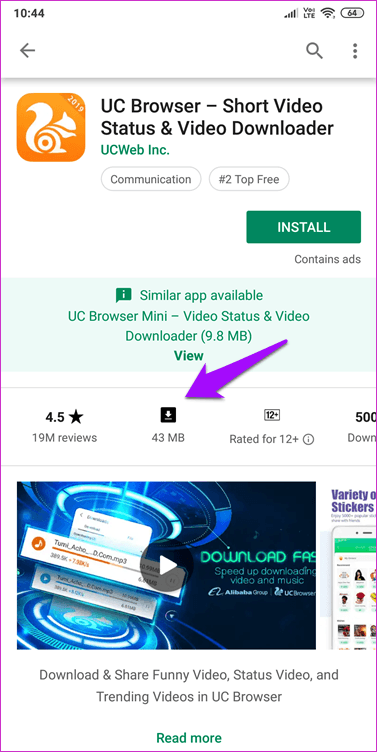 Uc Browser Vs  Uc Mini 2