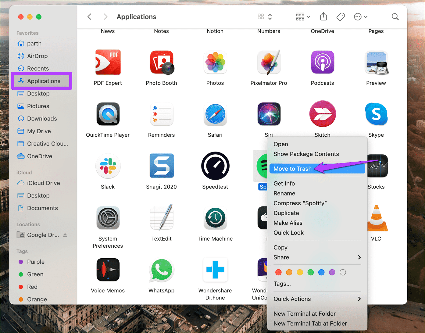 Uninstall Spotify App on Mac - 9