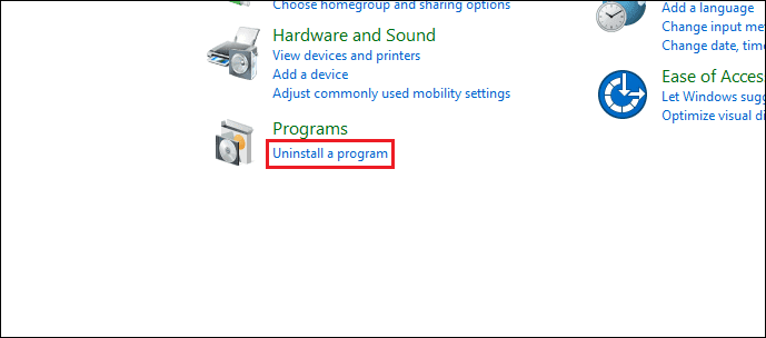 Uninstall Program