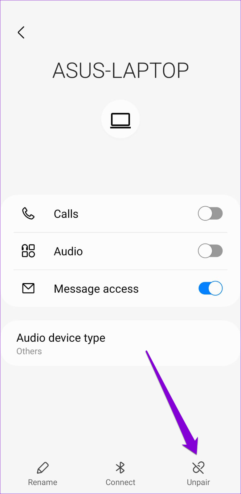 Unpair Bluetooth Device From Android