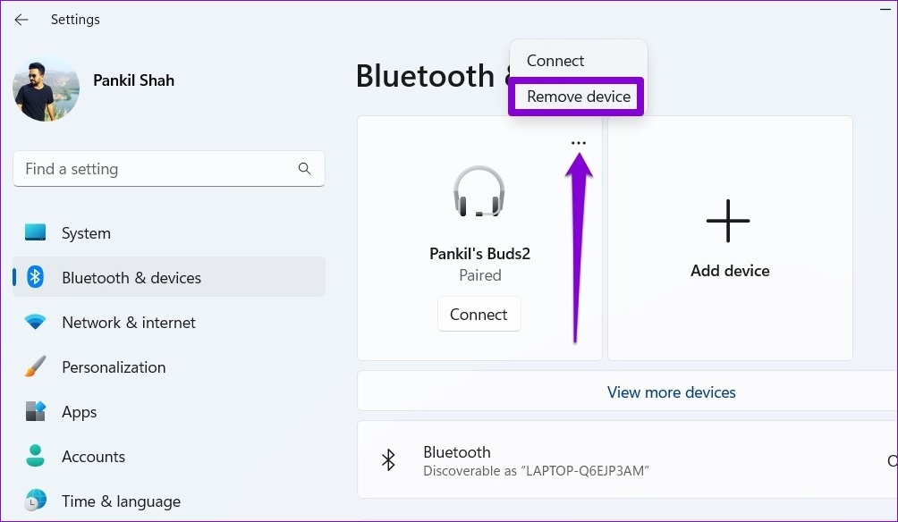 Unpair Bluetooth Device on Windows