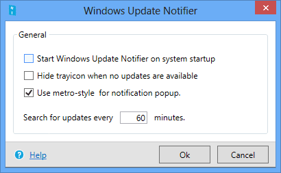 Update Notifier Settings