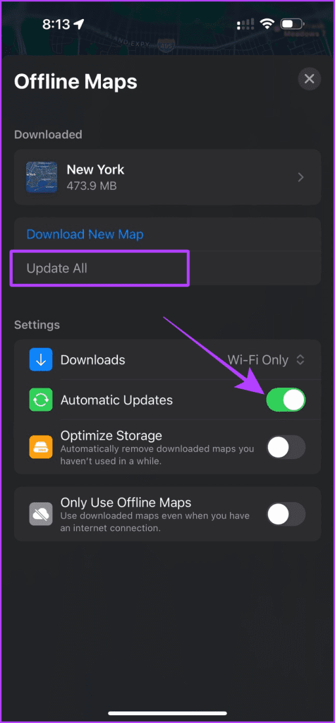 Update Offline Maps in Apple Maps on iPhone