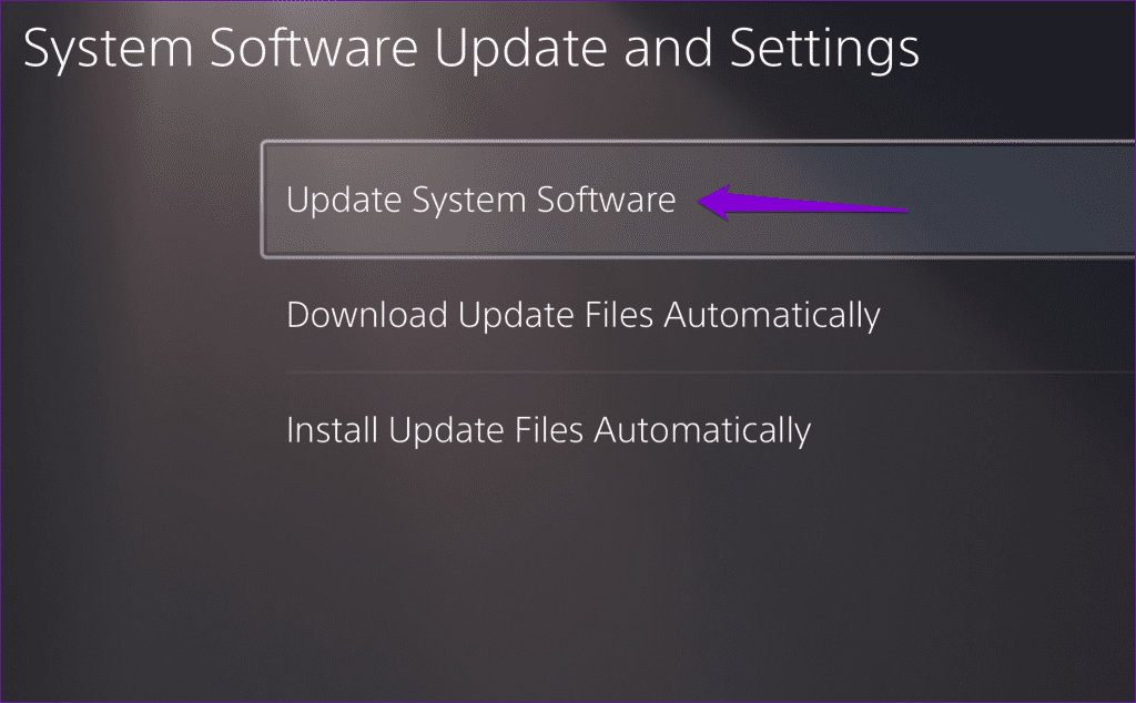Update PS5 Software