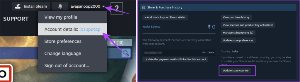 Update Store Country