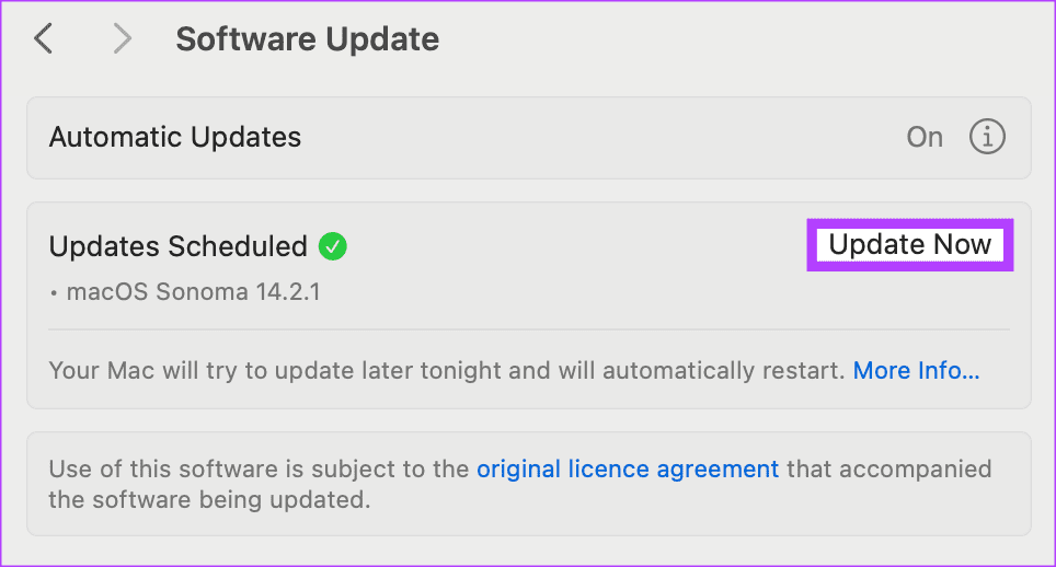 Update software Mac