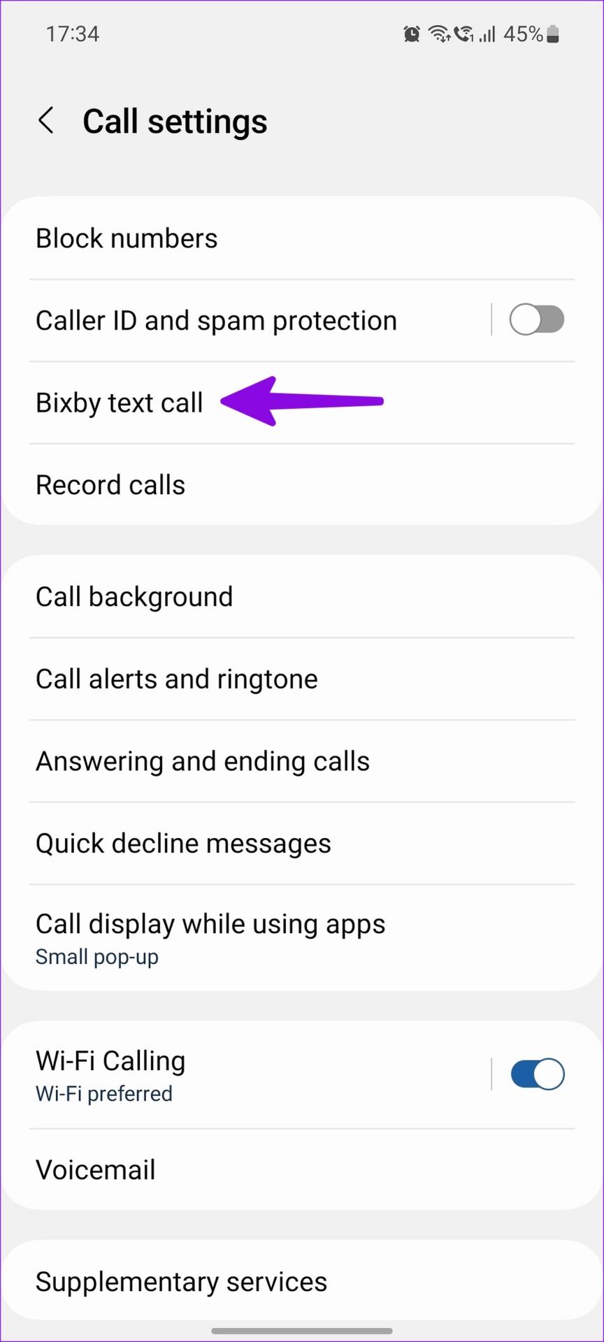 bixby text call