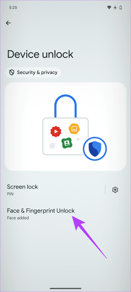 Use Face Unlock for Apps 1