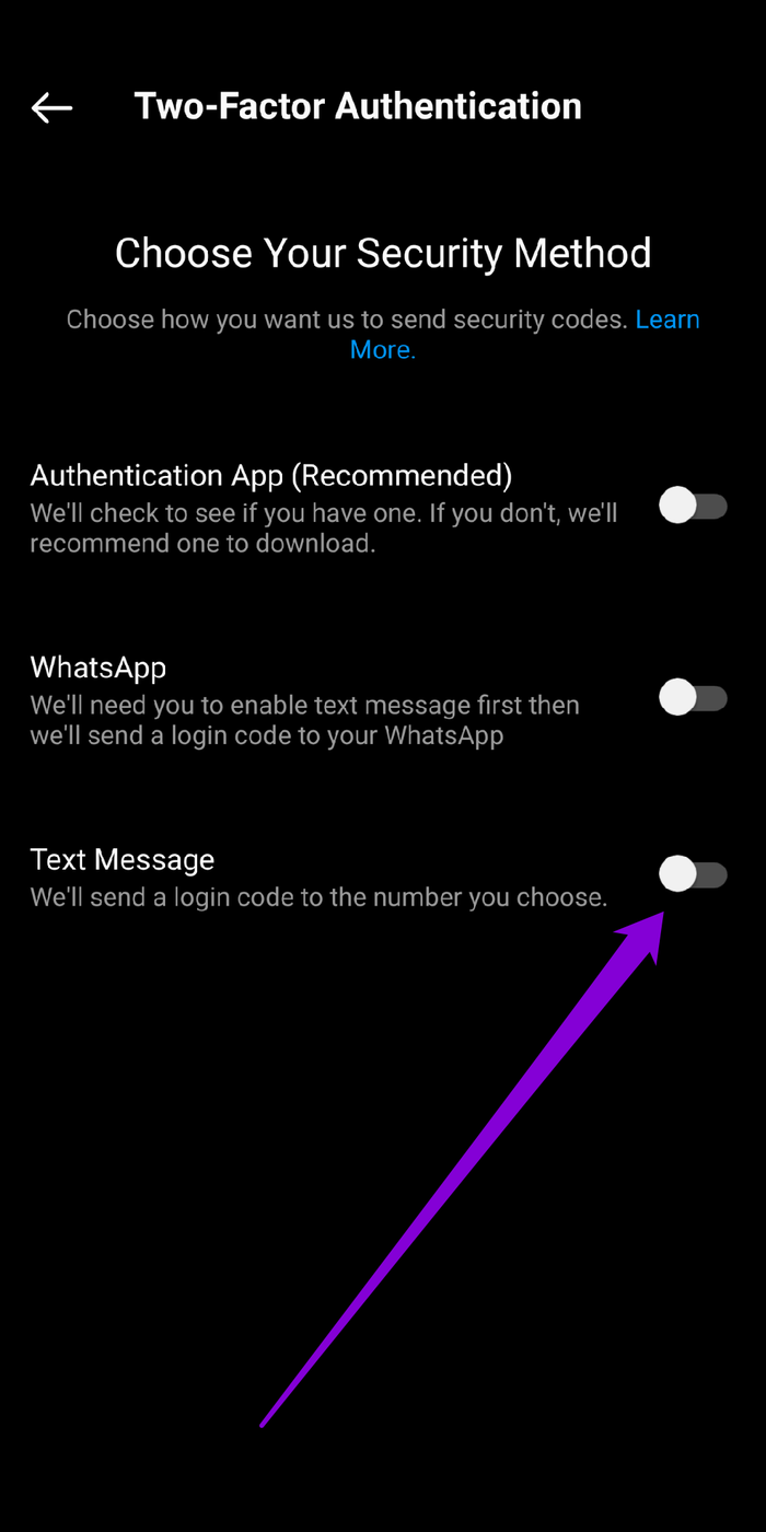 Use Phone Number for Two Factor Authentication on Instagram