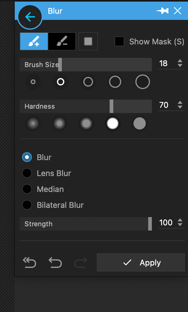 Blur parts of the picture on Mac