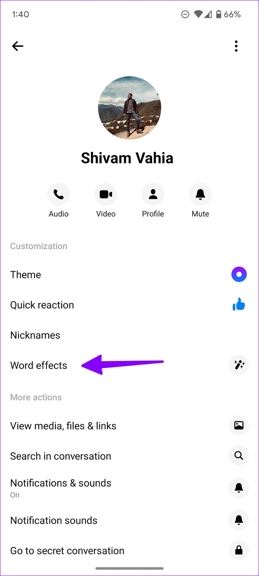 Select Word effects