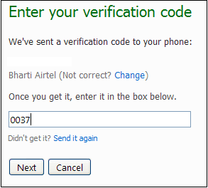 Verify Hotmail Account Step3