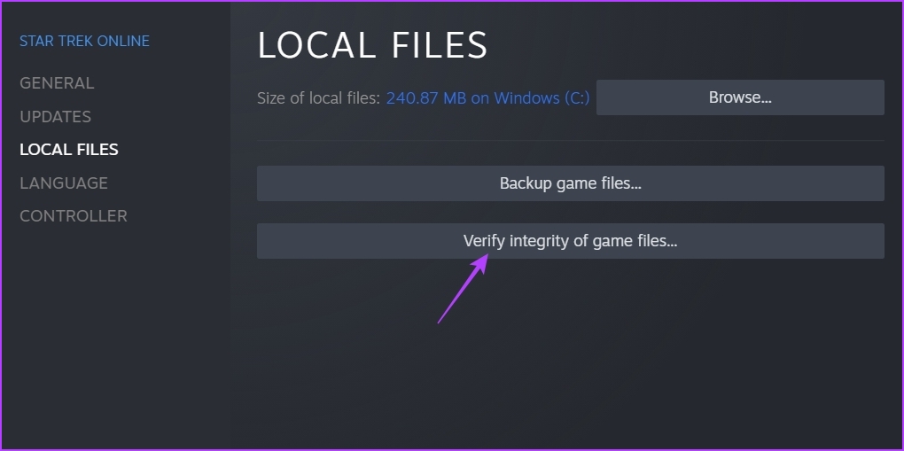 Verify integrity of game files option of the Steam client