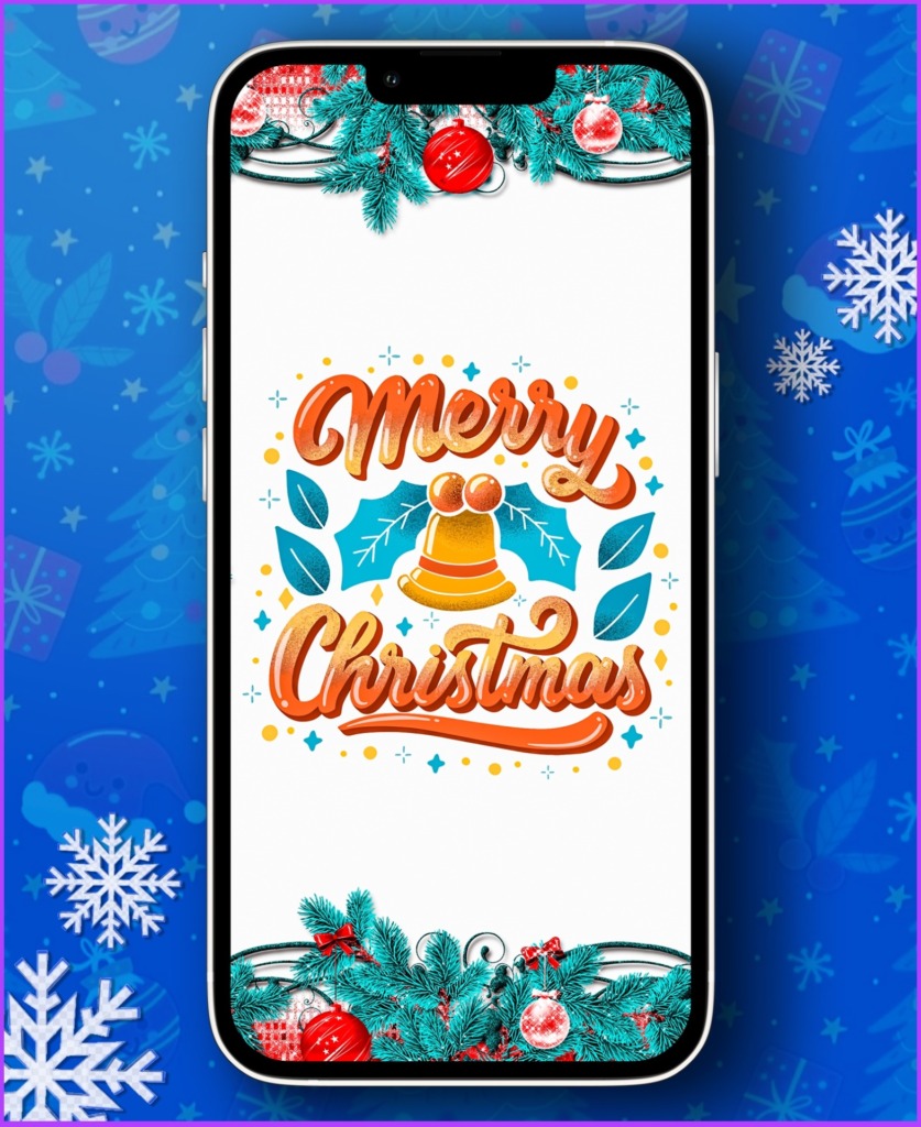 A vibrant Christmas wallpaper