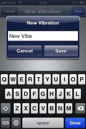 Vibration Naming
