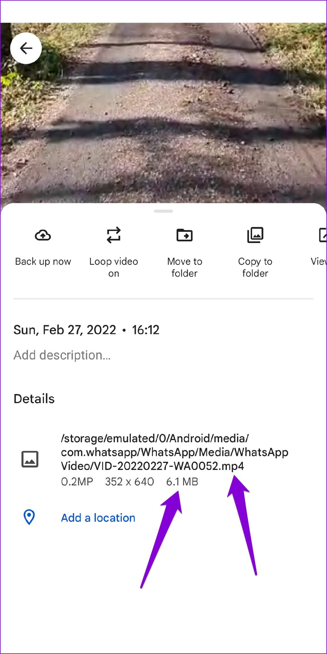 Video Format and Size on Google Photos