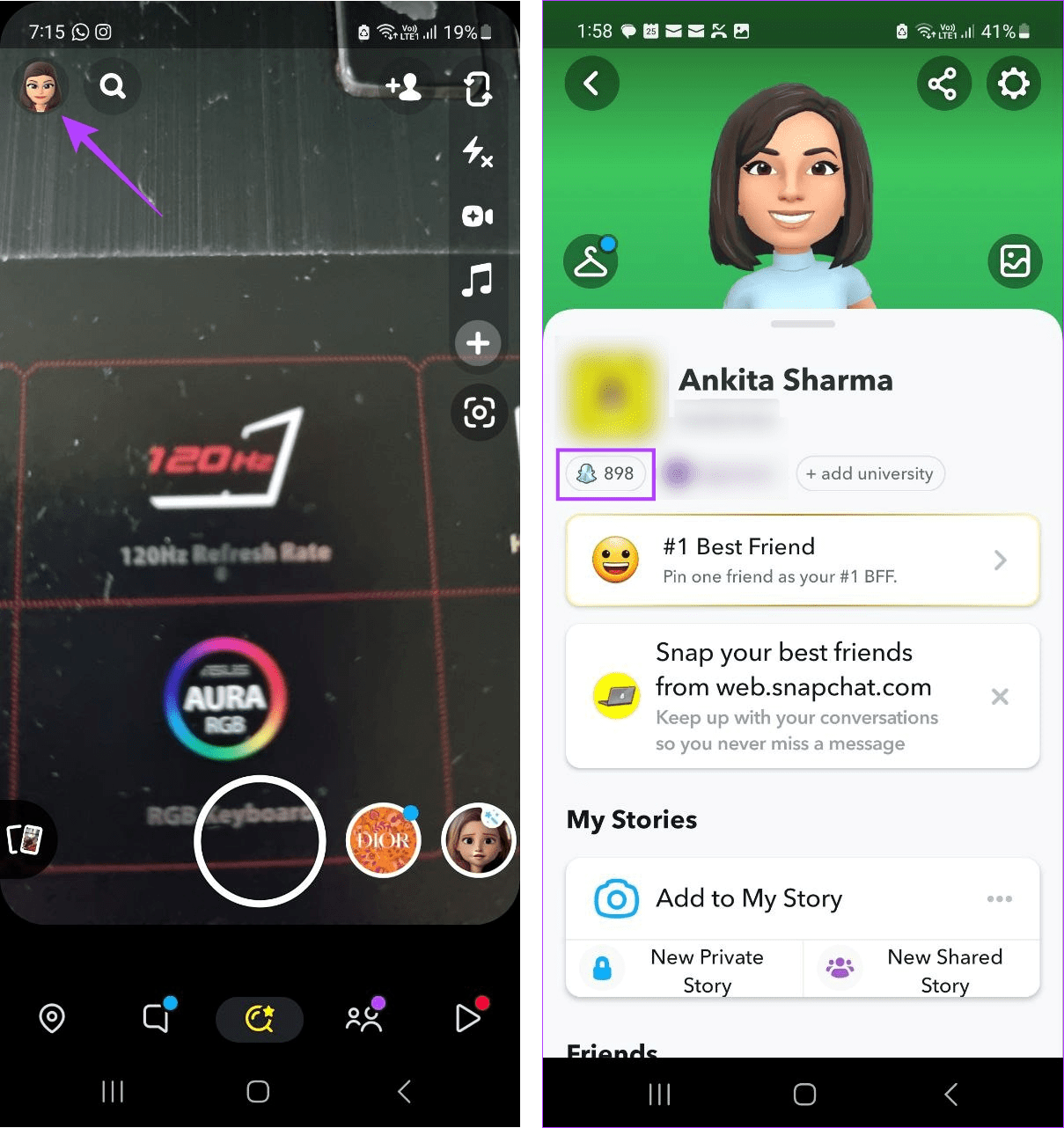 View Your Snap Score