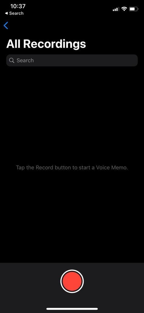Voice Memo App on i Phone