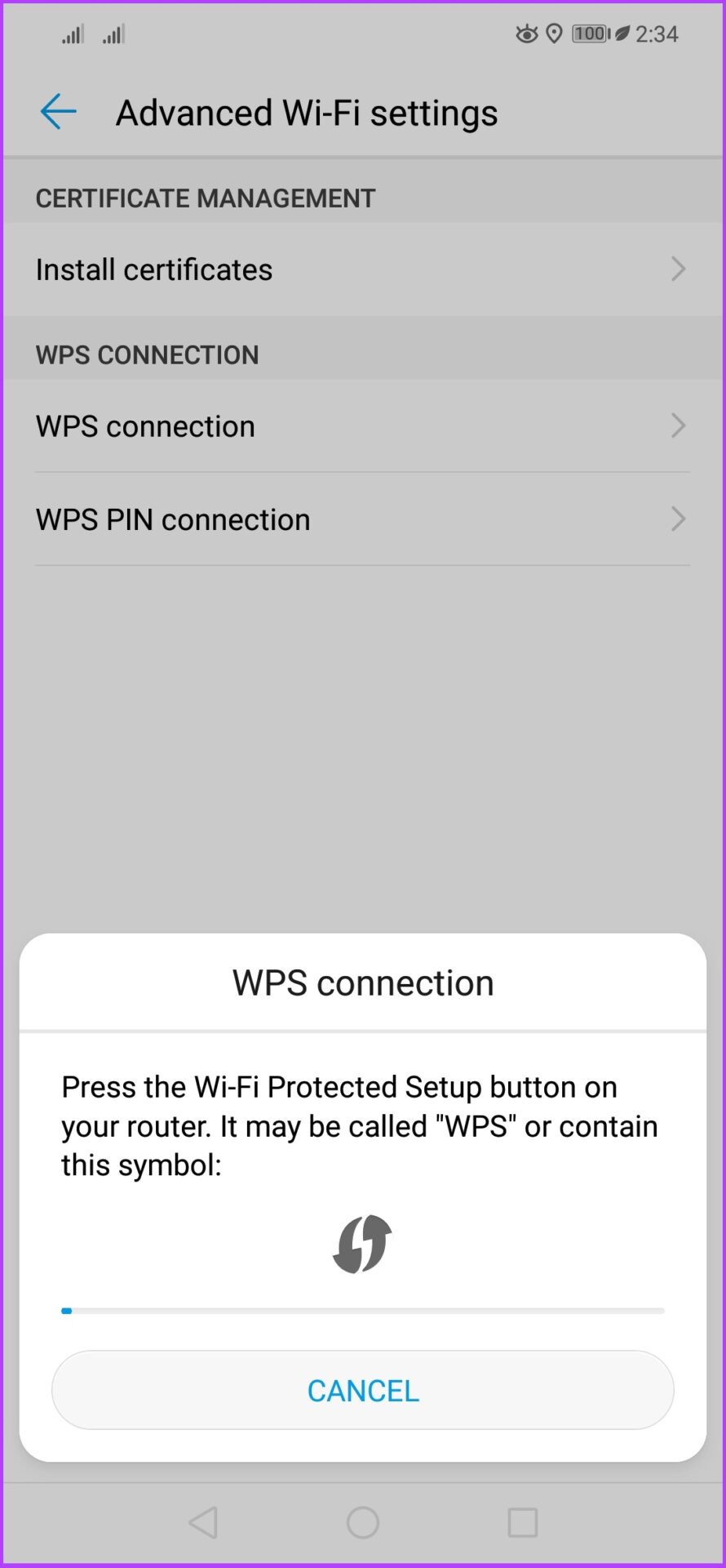 WPS Push button Fix Authentication