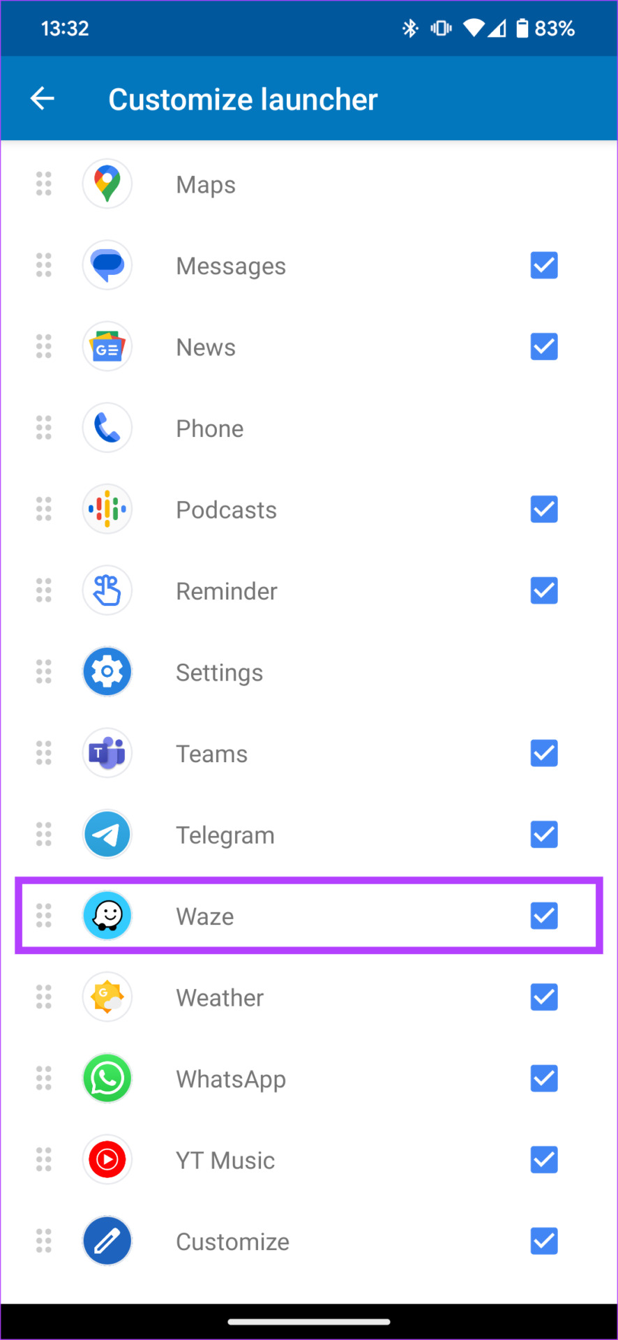enable Waze