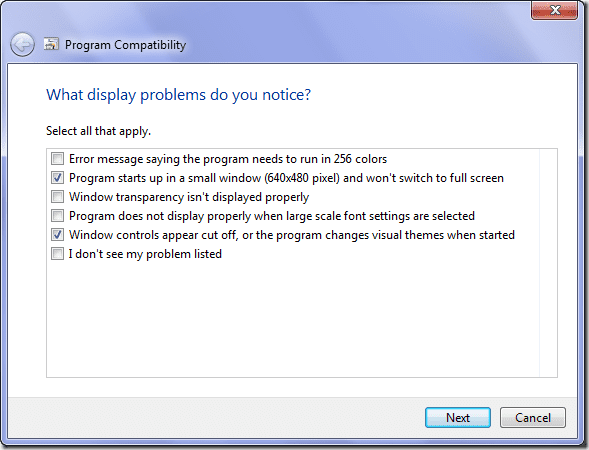 What Display Problems Notice