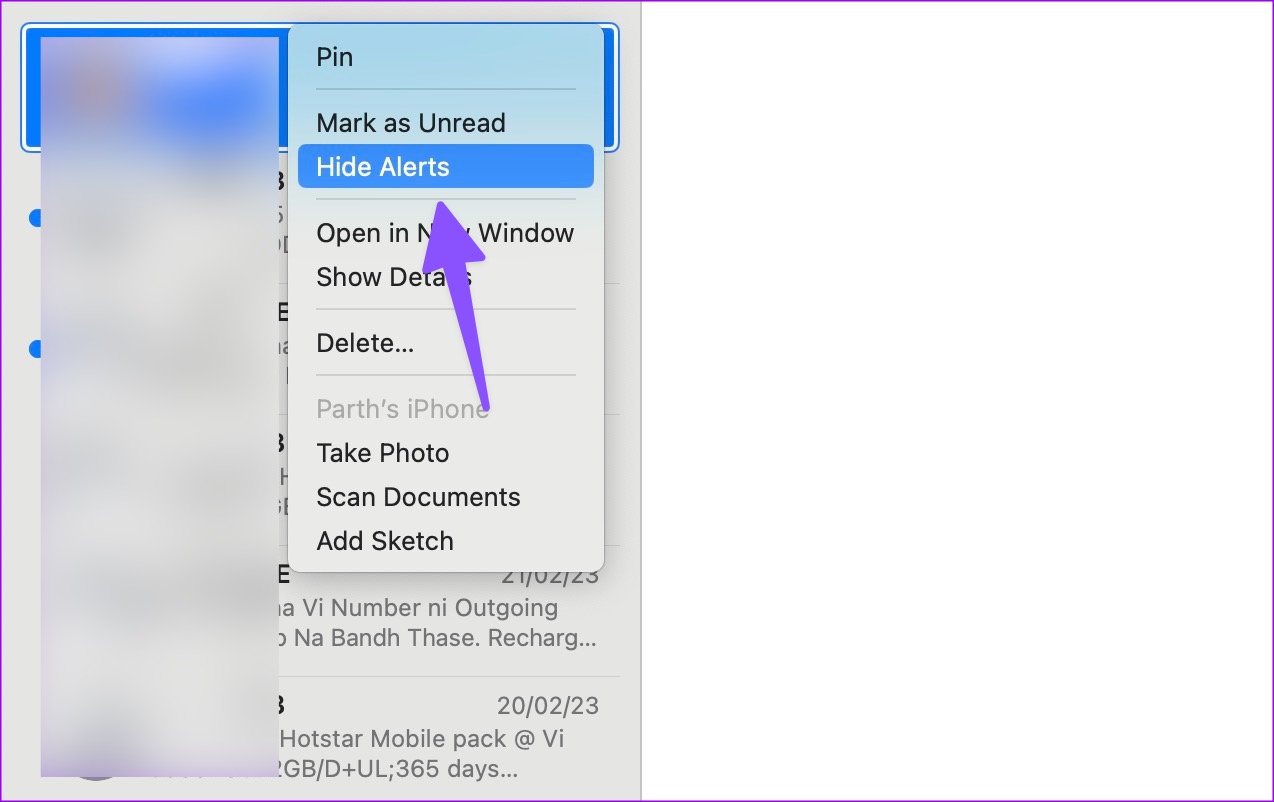 Hide alerts on Mac
