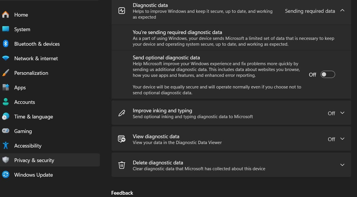 Was sind optionale Diagnosedaten und benötige ich sie zum Ausführen? 2