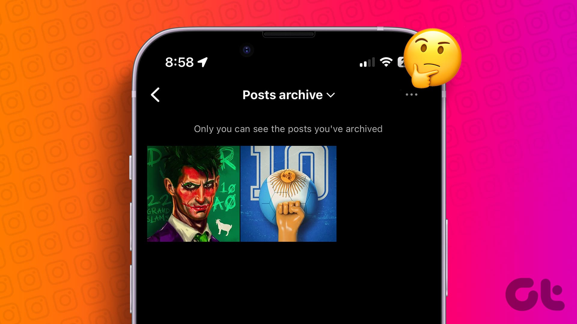 What happens when you archive a post on instagram