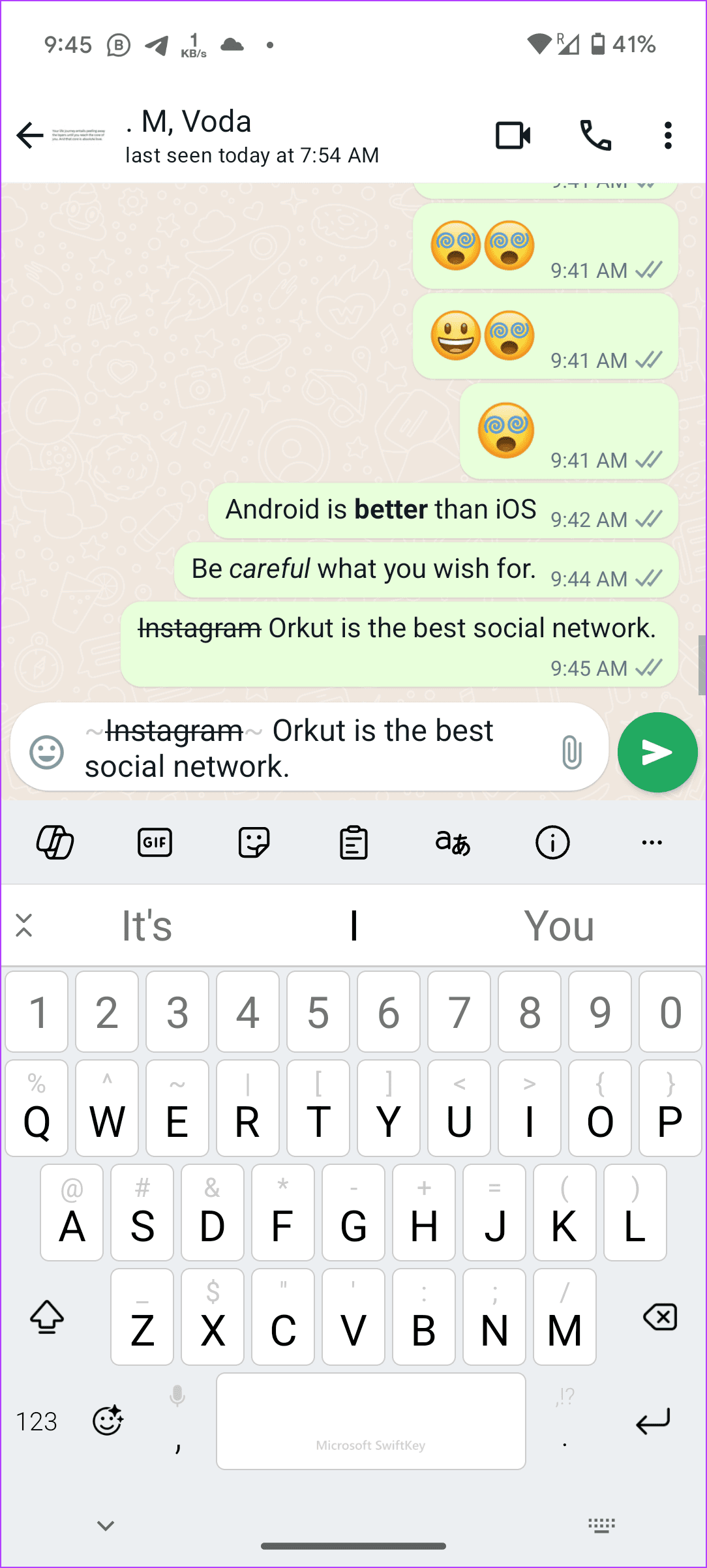 WhatsApp Font Tip strikethrough text - 3