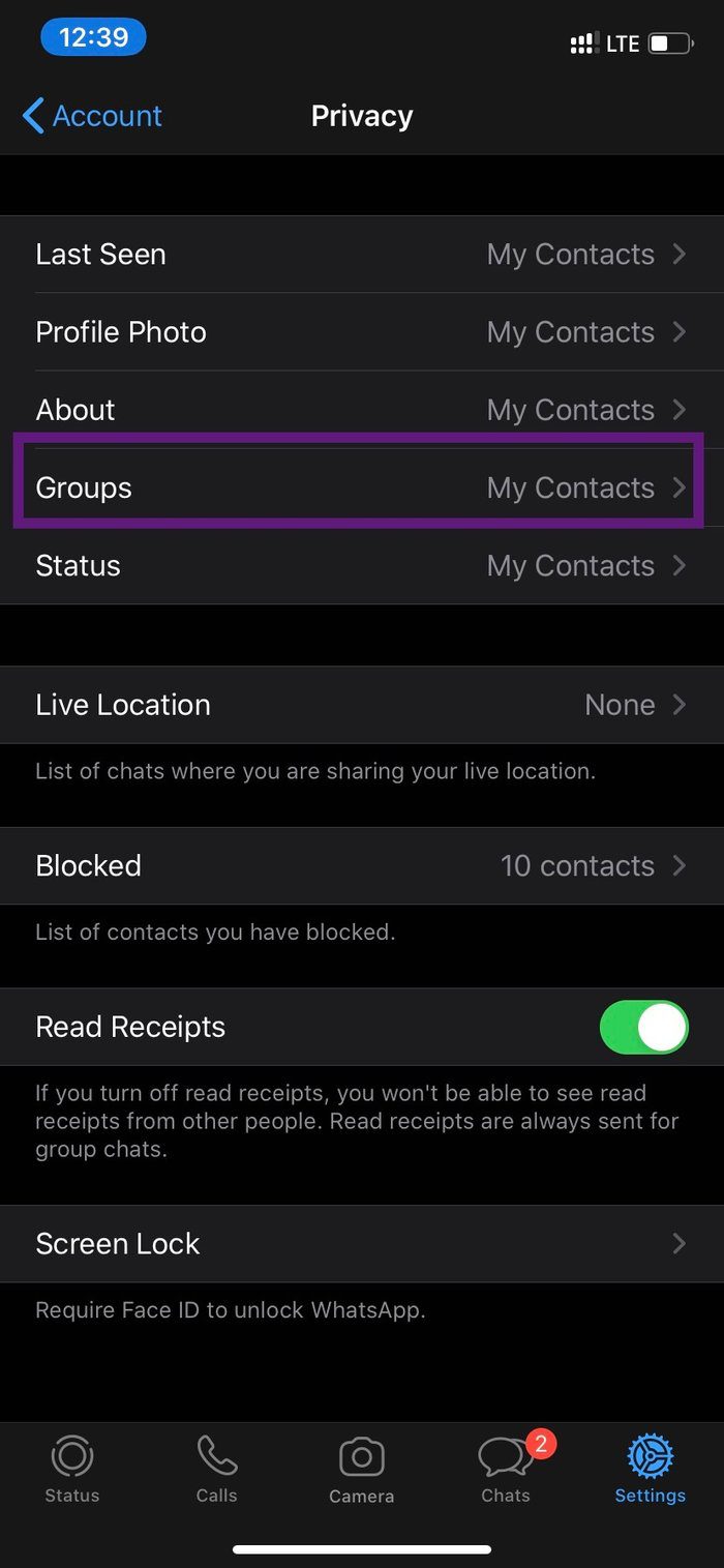 Whats App Group Settings