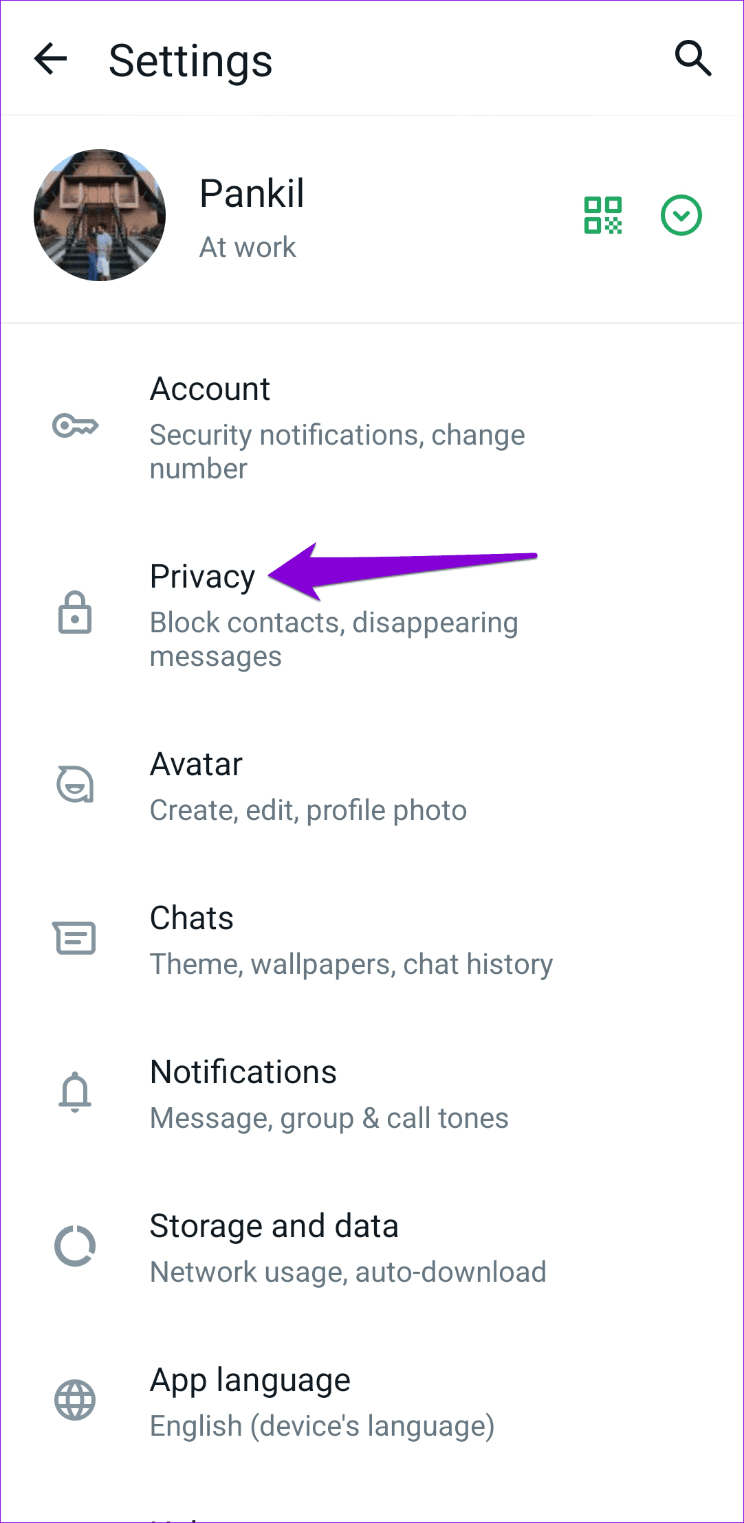 WhatsApp Privacy Settings on Phone