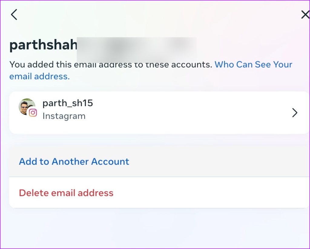 Check instagram email address