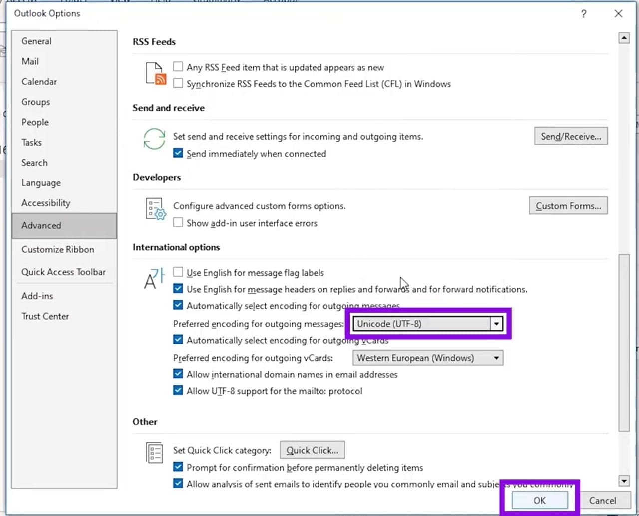 Warum werden Sonderzeichen in Outlook 4 nicht korrekt angezeigt?