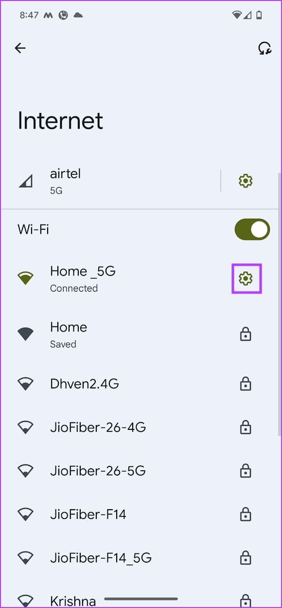 Wi fi Settings