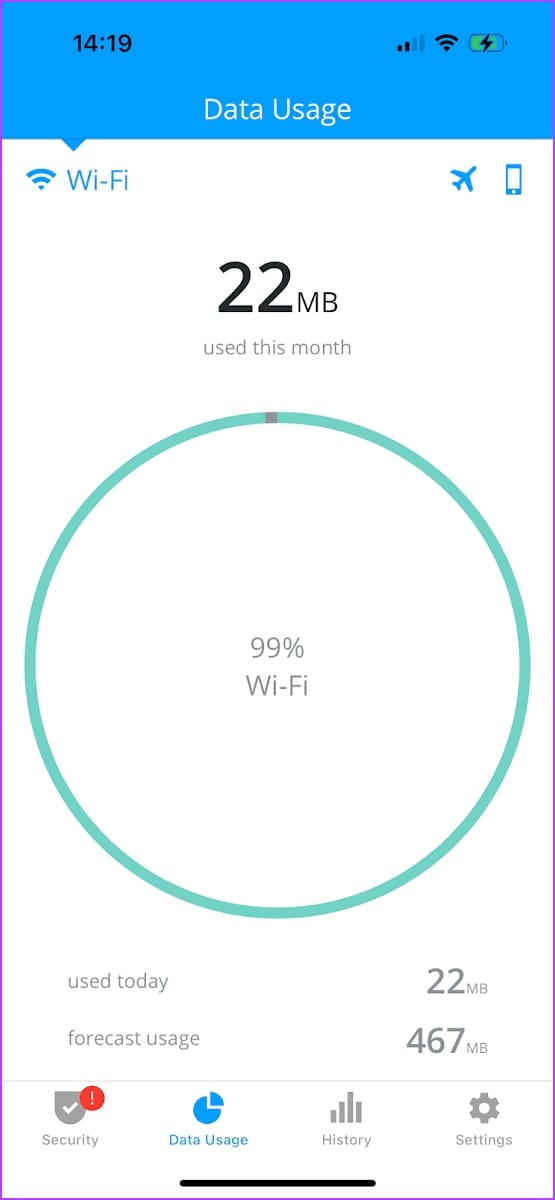 Wifi Data Usagae