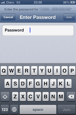 Wifi Enter Password
