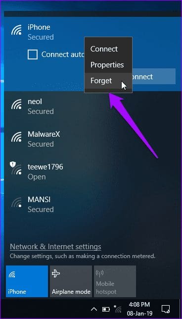 Windows 10 Laptop Wont Connect To I Phone Hotspot 1